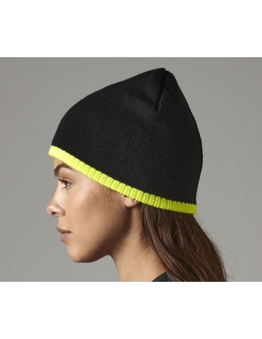 BEE-B44C-Two-Tone Pull-On Beanie